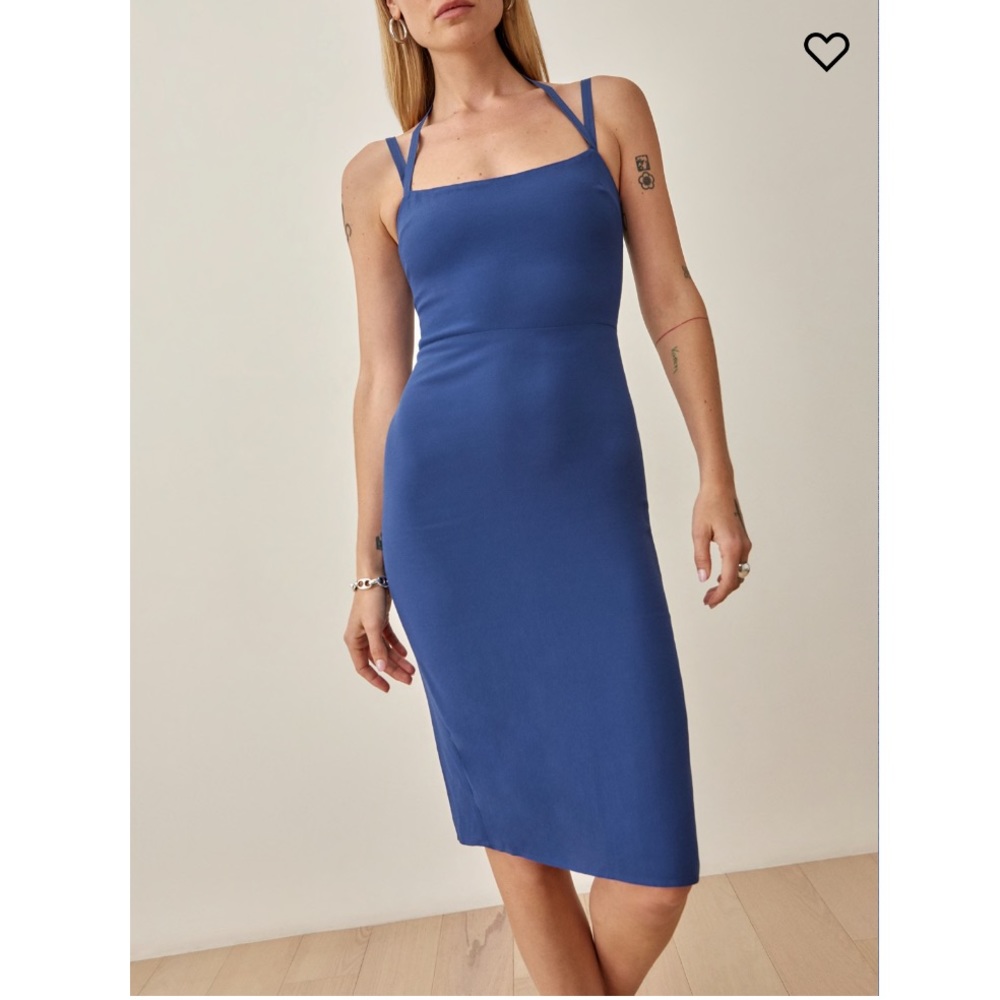 ❄️NWOT Reformation blue midi dress size 2